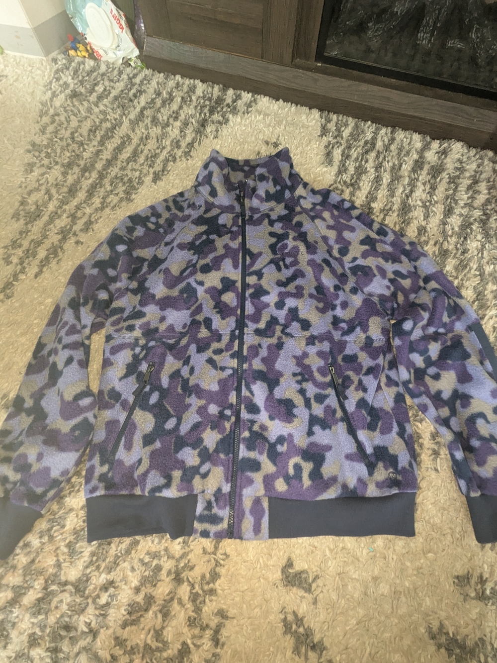 Merrell Purple Camo Fleece Zip Jacket